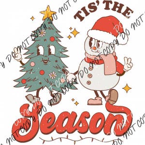 Tis The Season Distressed DTF Transfer