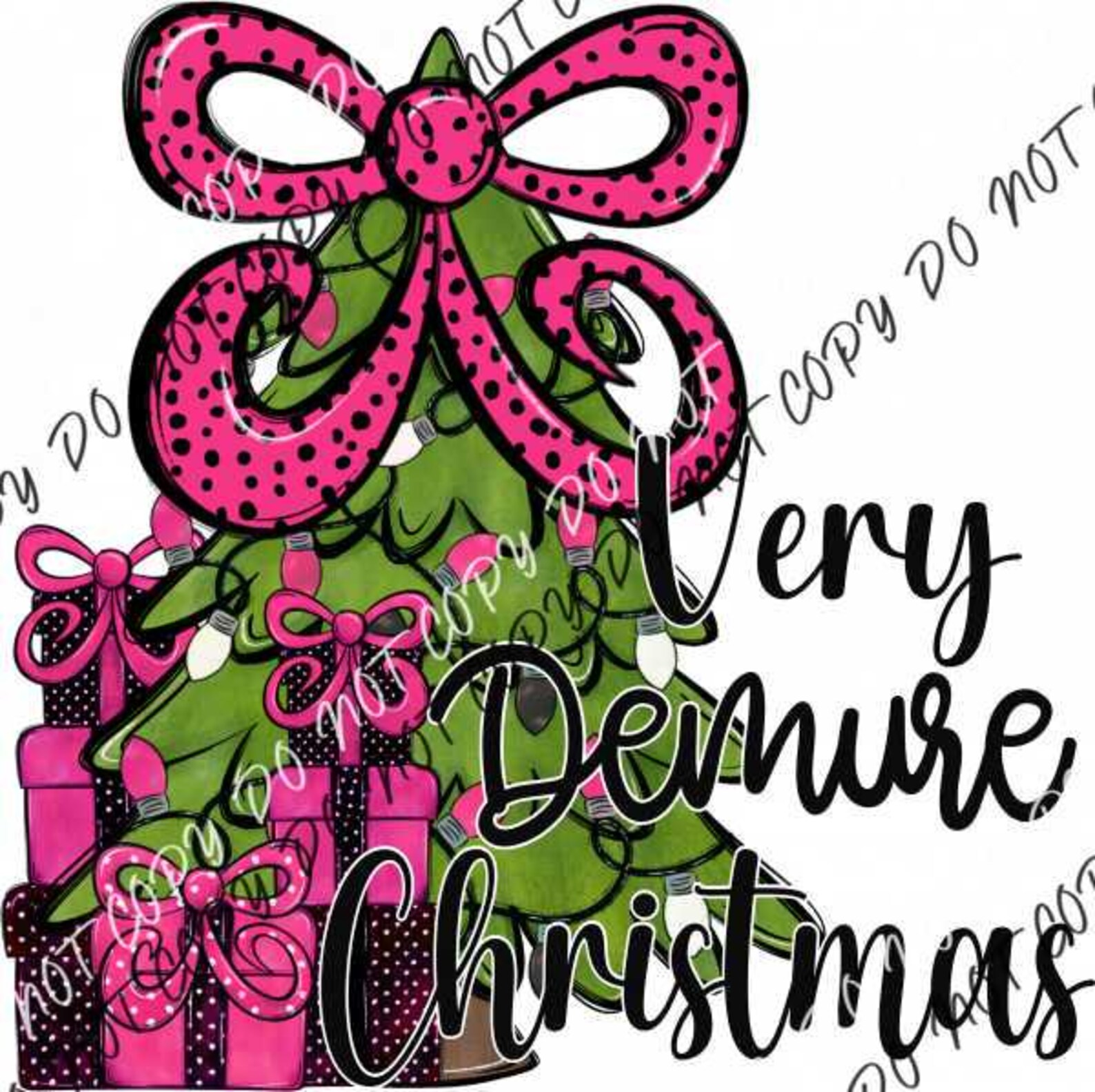 Very Demure Christmas Tree DTF Transfer - Etsy