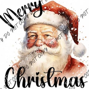 Vintage Santa Merry Christmas DTF Transfer
