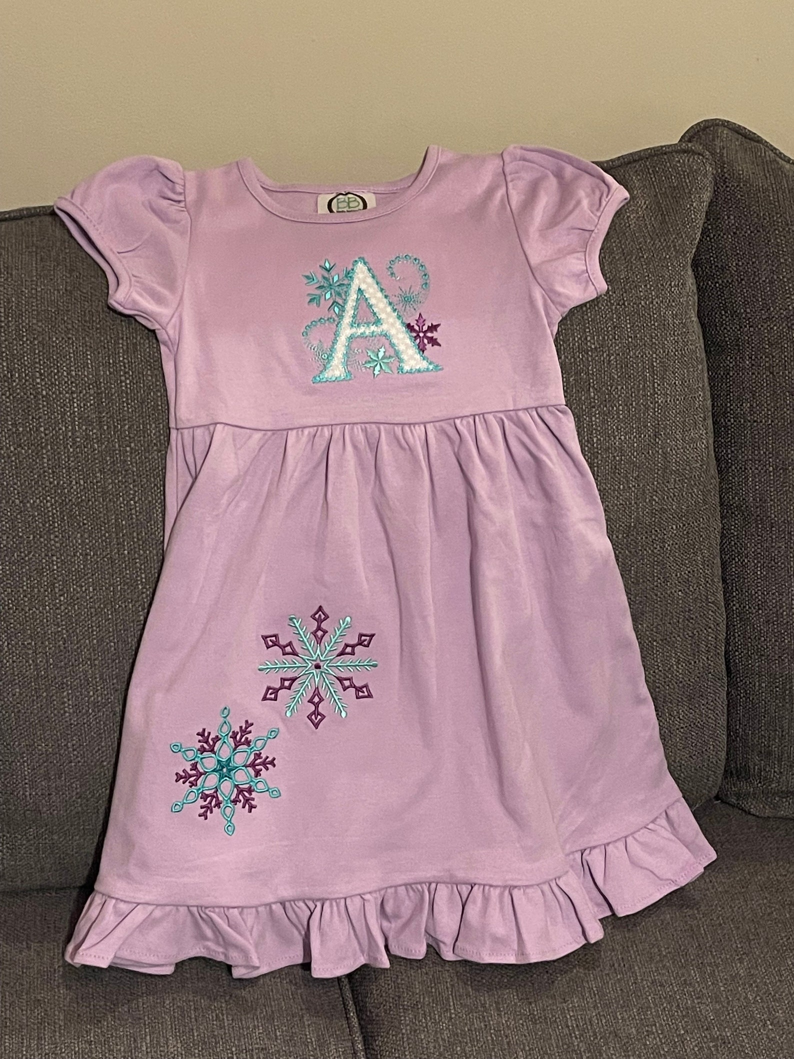 Frozen Inspired Monogrammed Initial Dress for Little Girls - Etsy