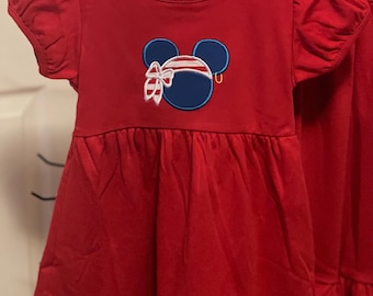 Disney Cruise Pirate Inspired: Embroidered Appliquéd  Cotton Dress