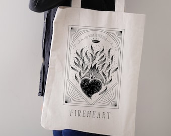 Fireheart Totebag - Throne of Glass Sarah J Maas Tote Bag