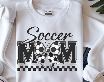 Soccer Mom PNG | Soccer Bow PNG | Sports Mom Shirt Design | Soccer Mom Sublimation | PNG for Cricut & Silhouette