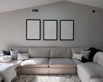 3D Set of 3 Textured Spackle Canvas Wall Art 24x36"