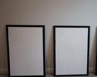 3D Set of 2 Textured Spackle Canvas Wall Art 24x36"