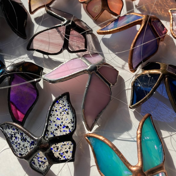 Neile’s Butterflies, Stained Glass Suncatchers, 3D Stained Glass Art, Small Butterflies