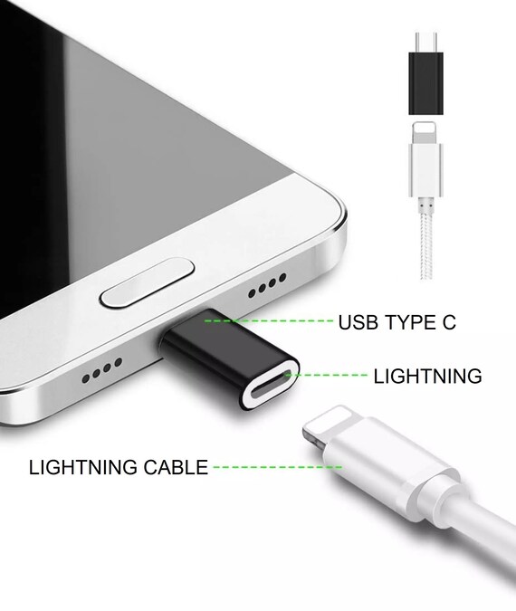 Lightning Female to USB Type-c Male Port Converter Adapter - Etsy