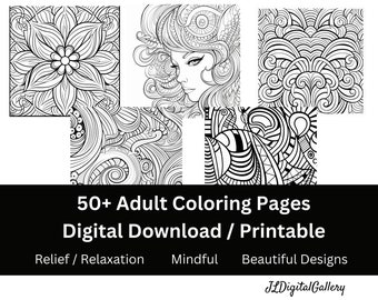 30 FANTASY COLORING PAGES Designed for Adults or Advanced - Etsy