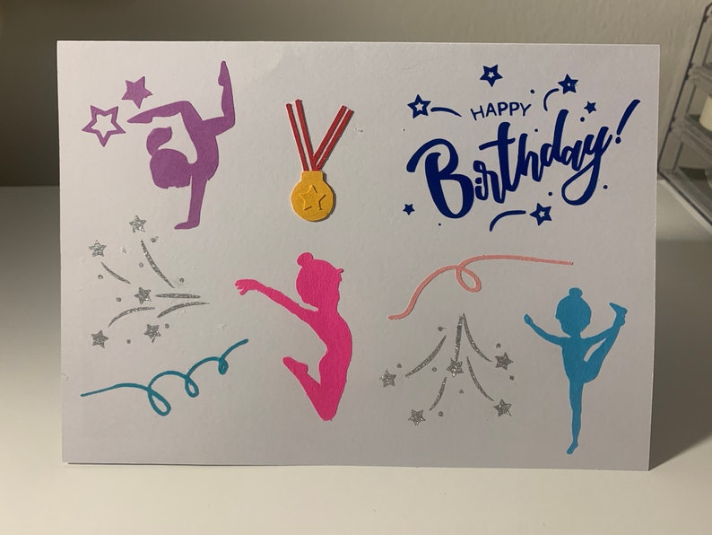 Gymnastics Birthday Card - Etsy