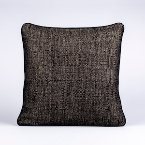 Textured Weaving Black Pillowcase, Fuzzy Pillow Cover, Cushion Cover, Simple Black Pillow Slip, Lodge Decor, Luxurious Bedtick