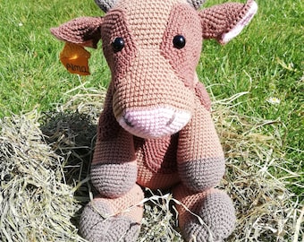 Kuh gehäkelt, Amigurumi,  Kuscheltier,Stofftier, Plüschtier, personalisierbar