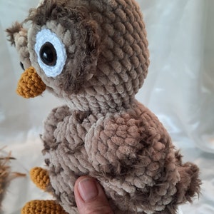 Eule,gehäkelt, Amigurumi, Handarbeit, Chenillegarn,Plüschtier, Stofftier, Kuscheltier Bild 9