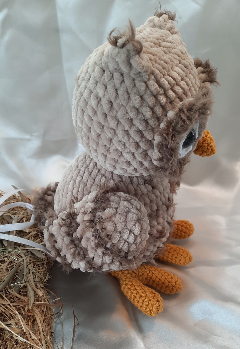 Eule,gehäkelt, Amigurumi, Handarbeit, Chenillegarn,Plüschtier, Stofftier, Kuscheltier Bild 5