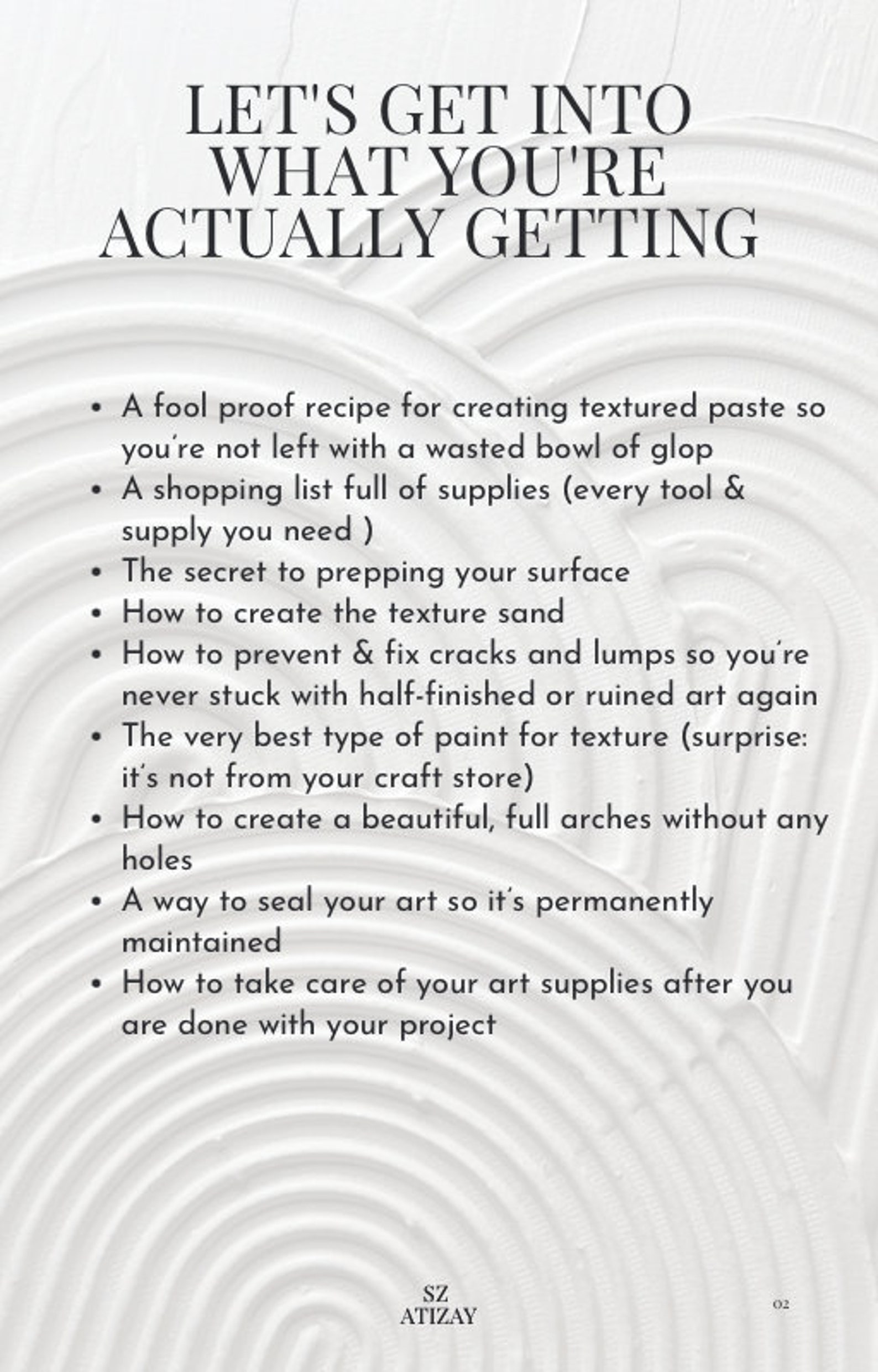 Texture Wall Art Guide, Inexpensive Texture Guide, Texture Art Workshop ...