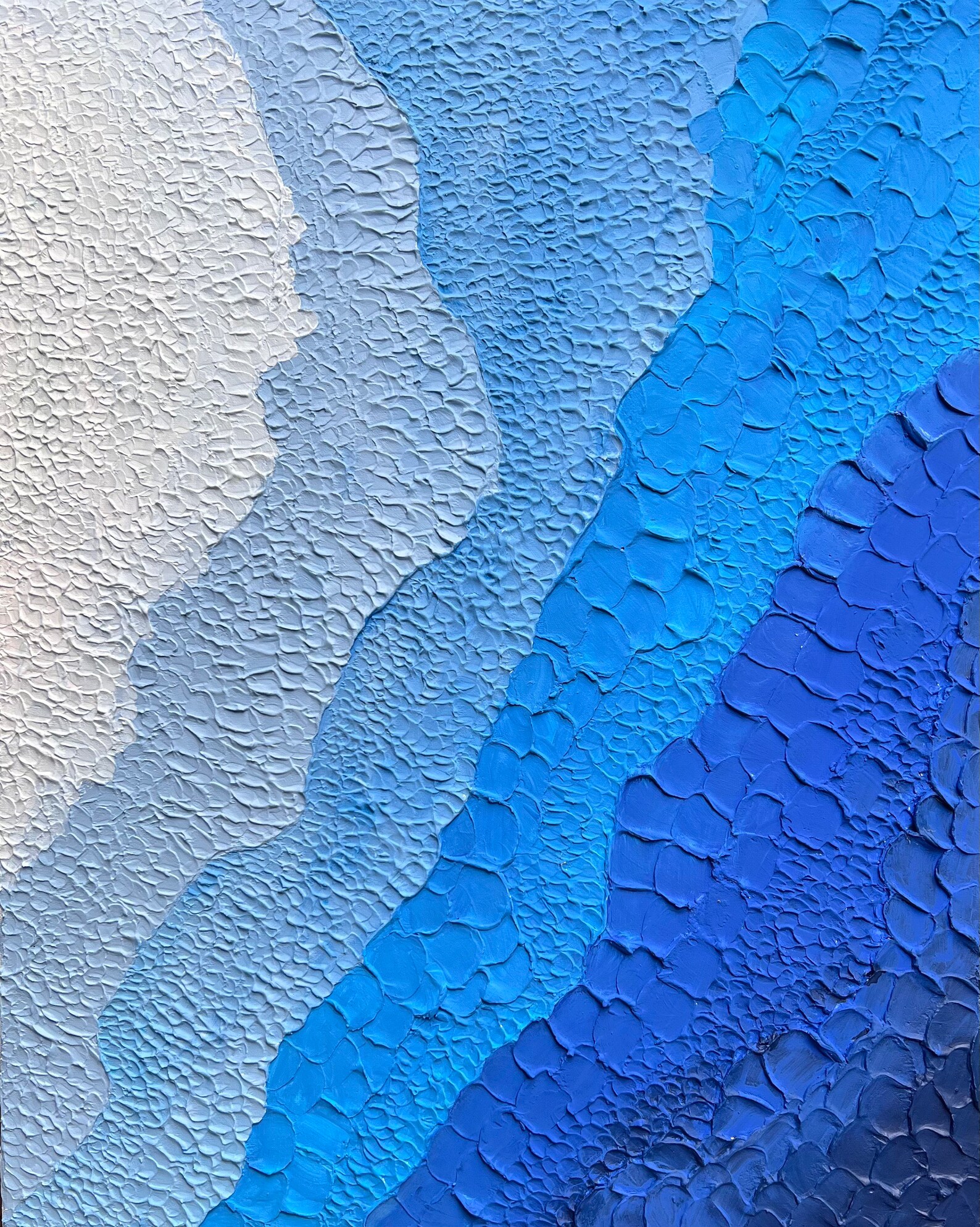 Blue Sea Texture Painting, Blue Tones Texture Artwork, Sea Colour Home