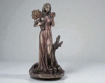 Persephone Greek Goddess Statue • Underworld Mythology Decor • Antique Bronze Figurine Sculpture 16cm