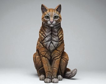 Handmade Resin Cat Sculpture: Modern Home Decor, Unique Cat Lover Gift