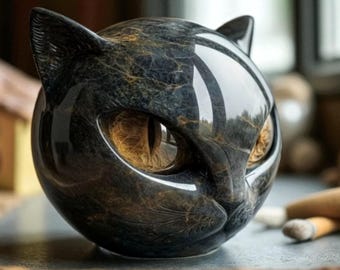 ヴィンテージガラス猫ペーパーウェイト - Etsy 日本