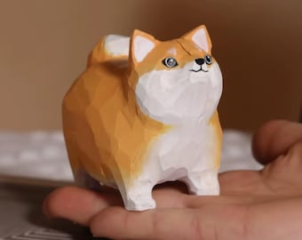 秋田柴犬 鋳鉄製 手作り置物像 日本製 南部鉄器 重厚な置物 #JI4