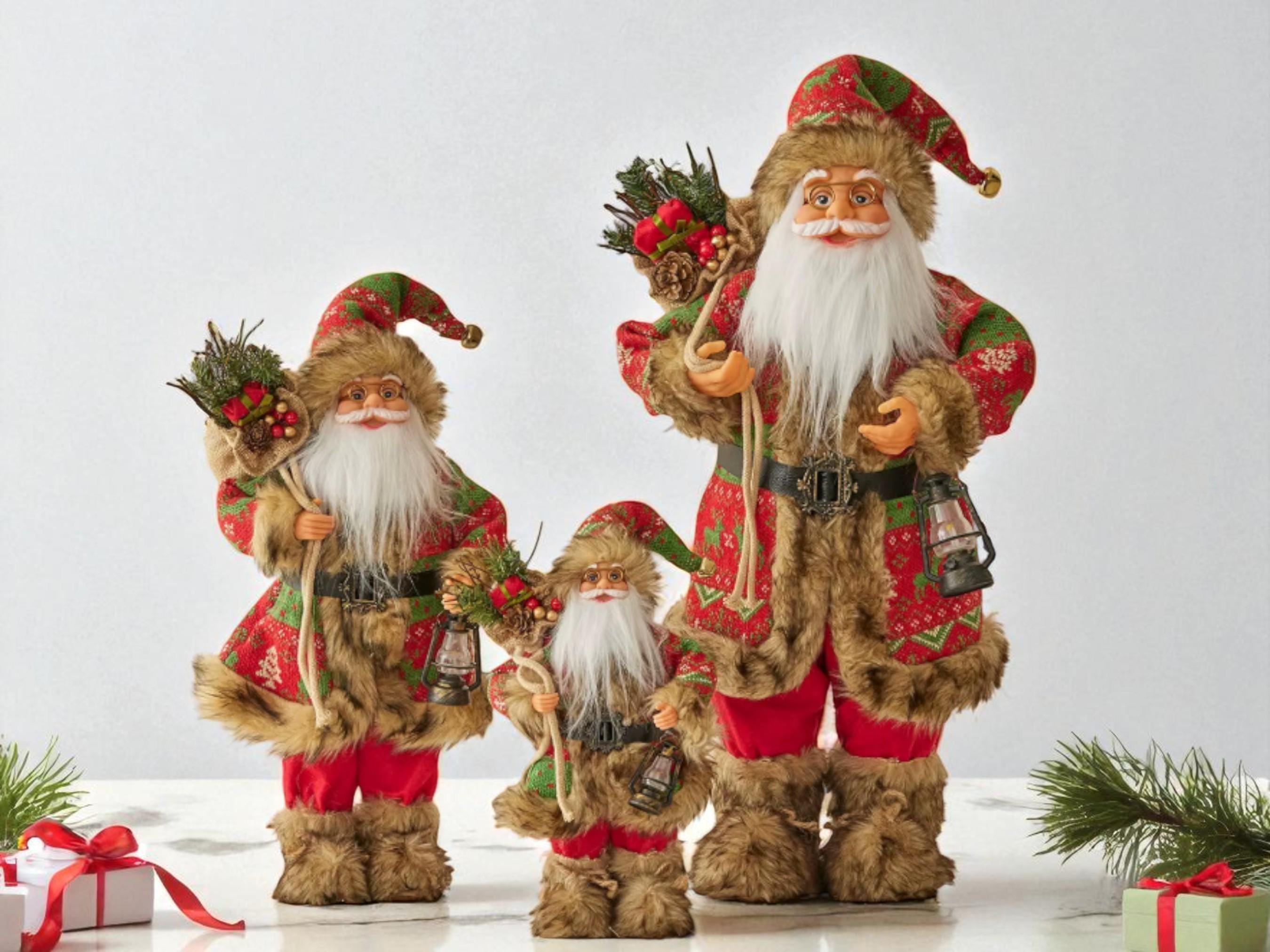 20 Figurines Miniatures Père Noël En Résine - Décorations De Noël, Bureau, Maison, Cadeau