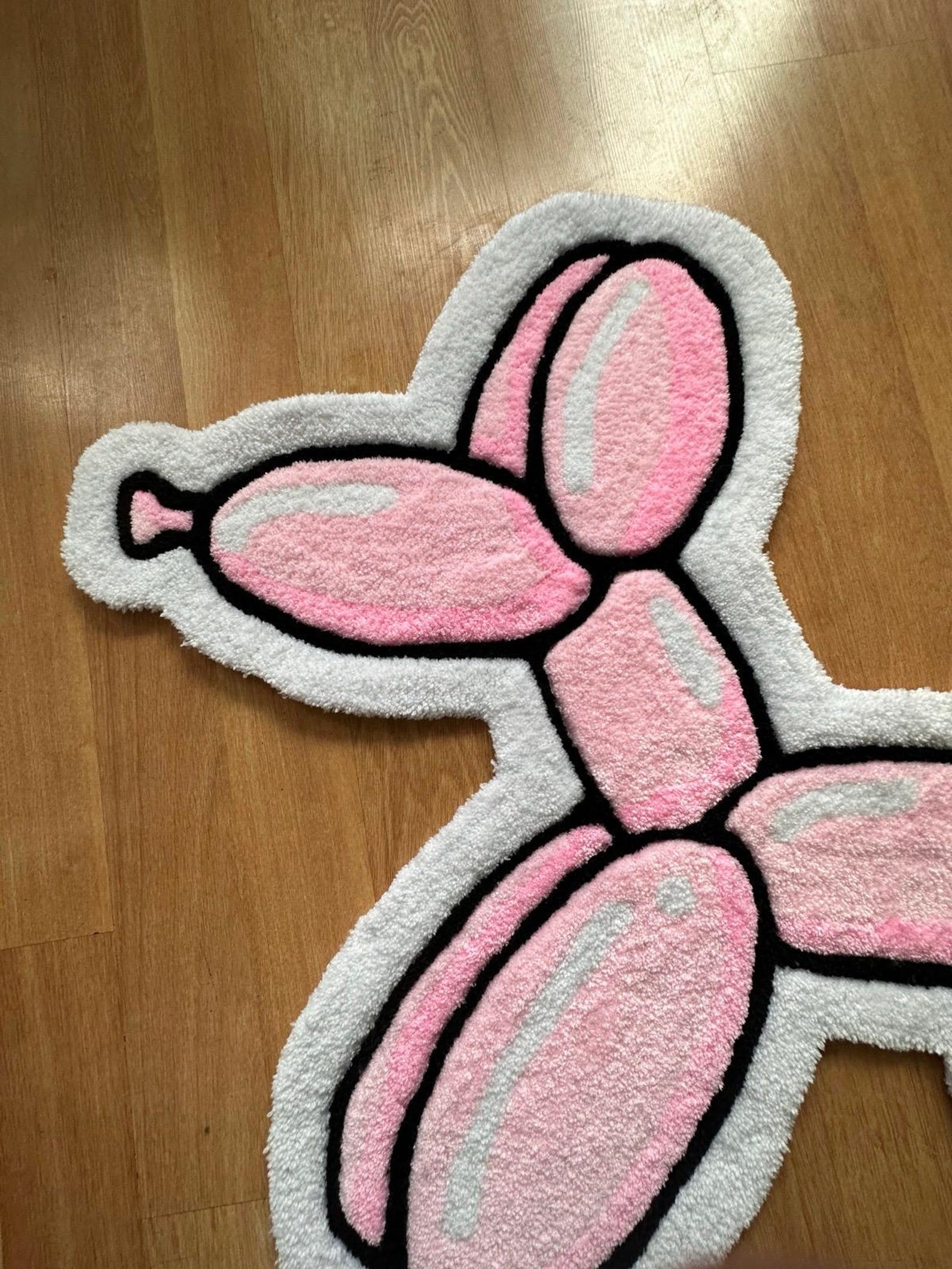 BALLOON DOG RUG / 4 Color Options, Different Sizes Handmade Rug, Tufted ...