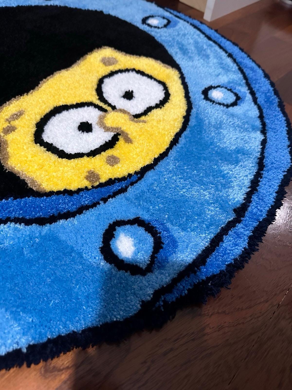 SPONGEBOB RUG Handmade Tufted Cartoon Rug Home Decor Circle Soft Item ...