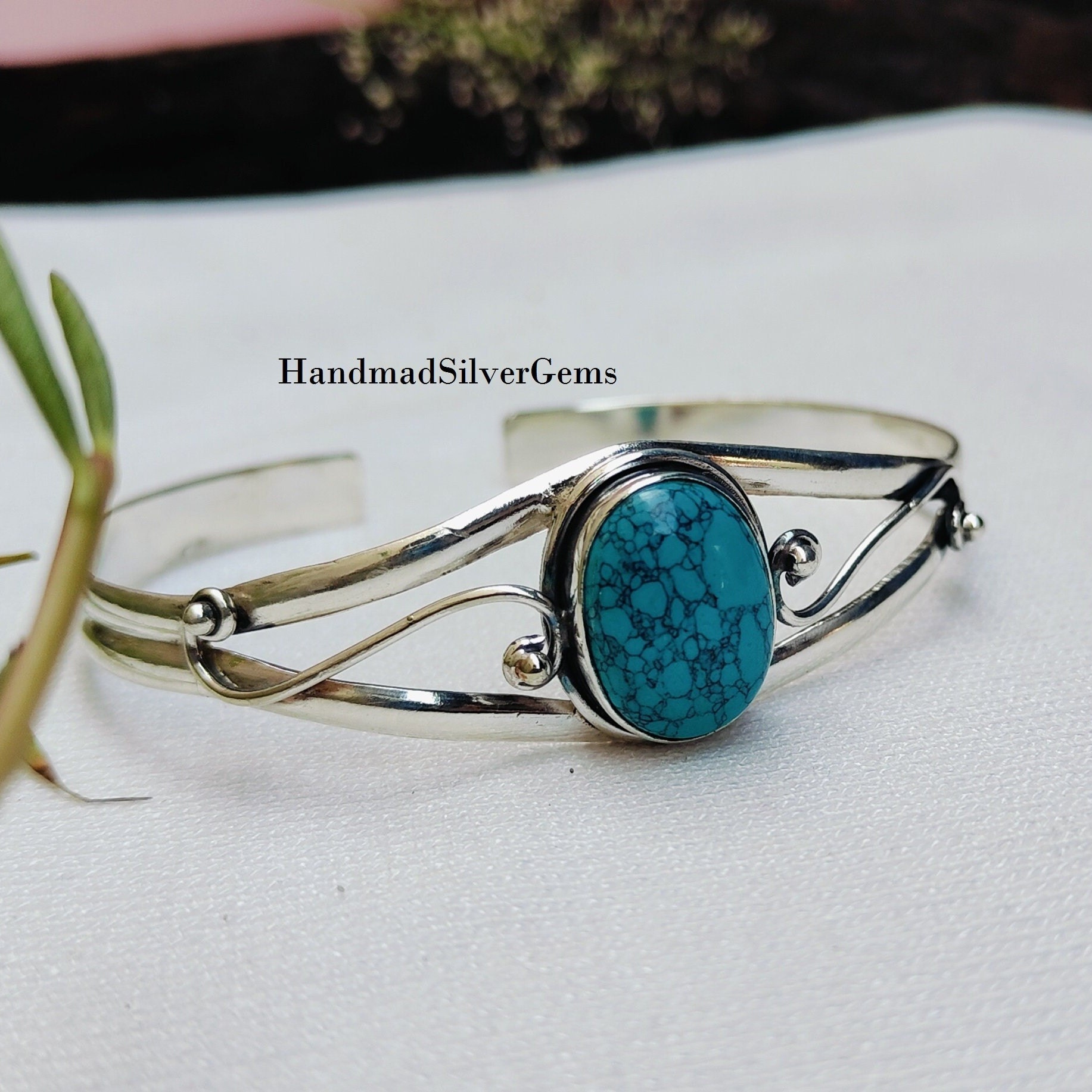アクセサリー NAVAJO Silver Turquoise Edge Bangle Blue Diamond Turquoise Mine Vintage Native American Navajo