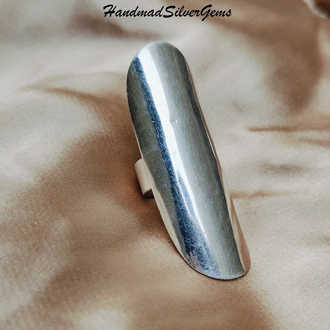 Handmade Sterling Silver Wide Band Statement Ring - Etsy