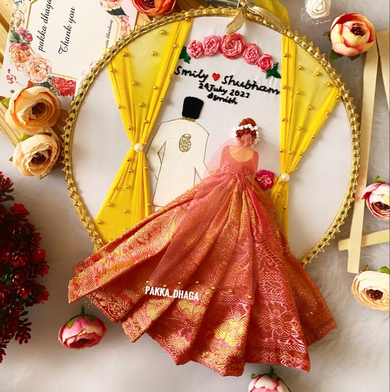 Couple Hand Embroidery Pattern Hoop Frame for Wedding Etsy India