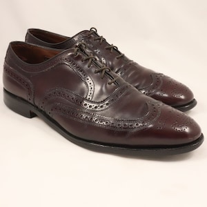 Allen Edmonds McAllister Mens 11.5 D Oxblood Dress Oxford Wingtip Full Brogue