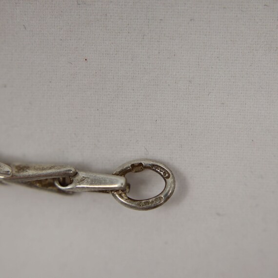 VTG 925 Sterling Silver Bracelet 7in Unique Sash … - image 4