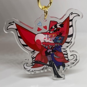 Hazbin Hotel Kissy Voxval Staticmoth 2in Double-sided Keychain
