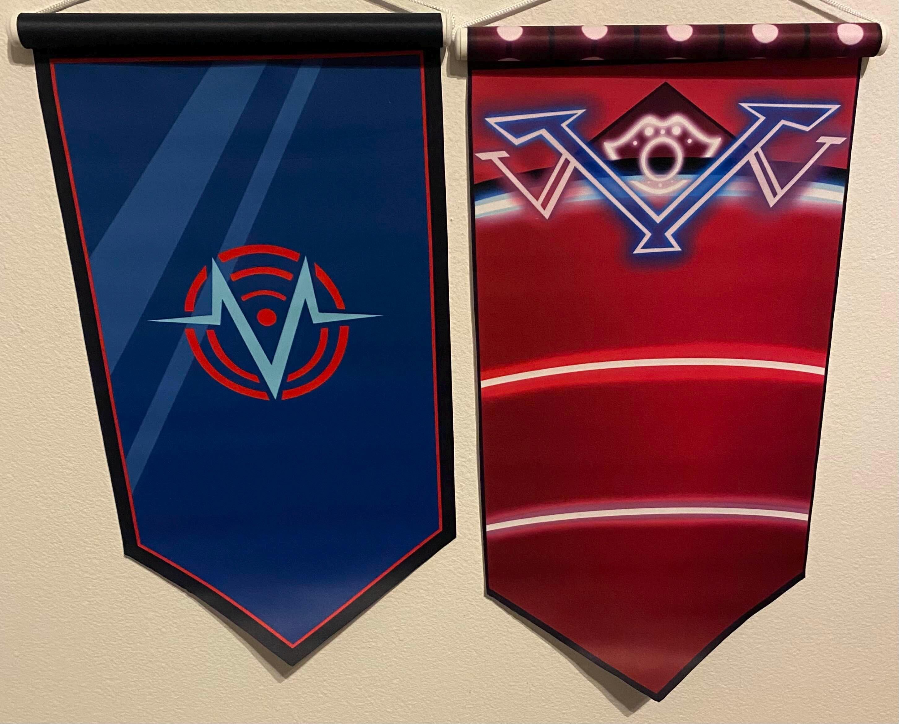 Hazbin Hotel Voxtek and Vee Tower Pin Hangers - Etsy