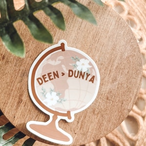 Deen Over Dunya Sticker, Islamic Stickers