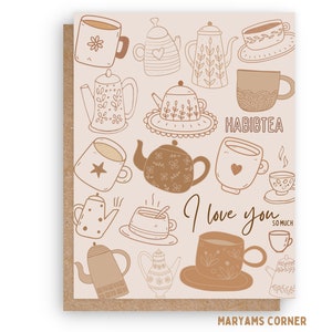 Habibtea Greeting Card, Islamic Greeting Card, Muslim Greeting Card, Islamic Card,Muslim Card, Love You Card, Arabic Card