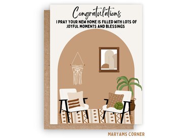New Home Greeting Card, Islamic Greeting Card, Muslim Greeting Card, Islamic Card,Muslim Card, Love You Card, Arabic Card