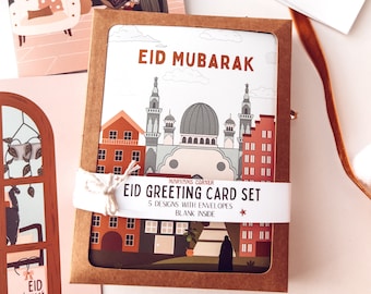 Eid Mubarak Card Set, Eid Greeting Cards, Eid Cards, Eid Gifts, Eid Mubarak, Eid Gifts For Her