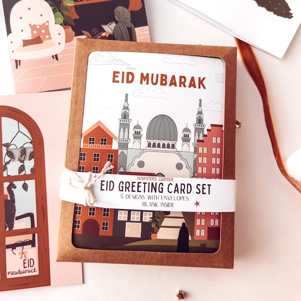 Eid Mubarak Card Set, Eid Greeting Cards, Eid Cards, Eid Gifts, Eid Mubarak, Eid Gifts For Her