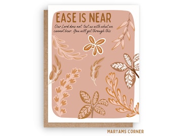 Ease Is Near Greeting Card, Islamic  Greeting Card, Muslim Greeting Card, Islamic Card,Muslim Card