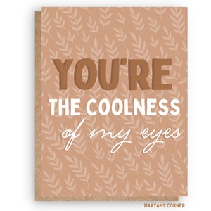 You’re The Coolness Of My Eyes Greeting Card, Islamic Greeting Card, Muslim Greeting Card, Islamic Card,Muslim Card, Love You Card,