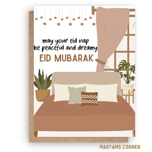 Eid Nap Greeting Card, Islamic Greeting Card, Ramadan  Card, Islamic Card,Muslim Card, Love You Card, Eid Card
