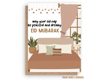 Eid Nap Greeting Card, Islamic Greeting Card, Ramadan  Card, Islamic Card,Muslim Card, Love You Card, Eid Card
