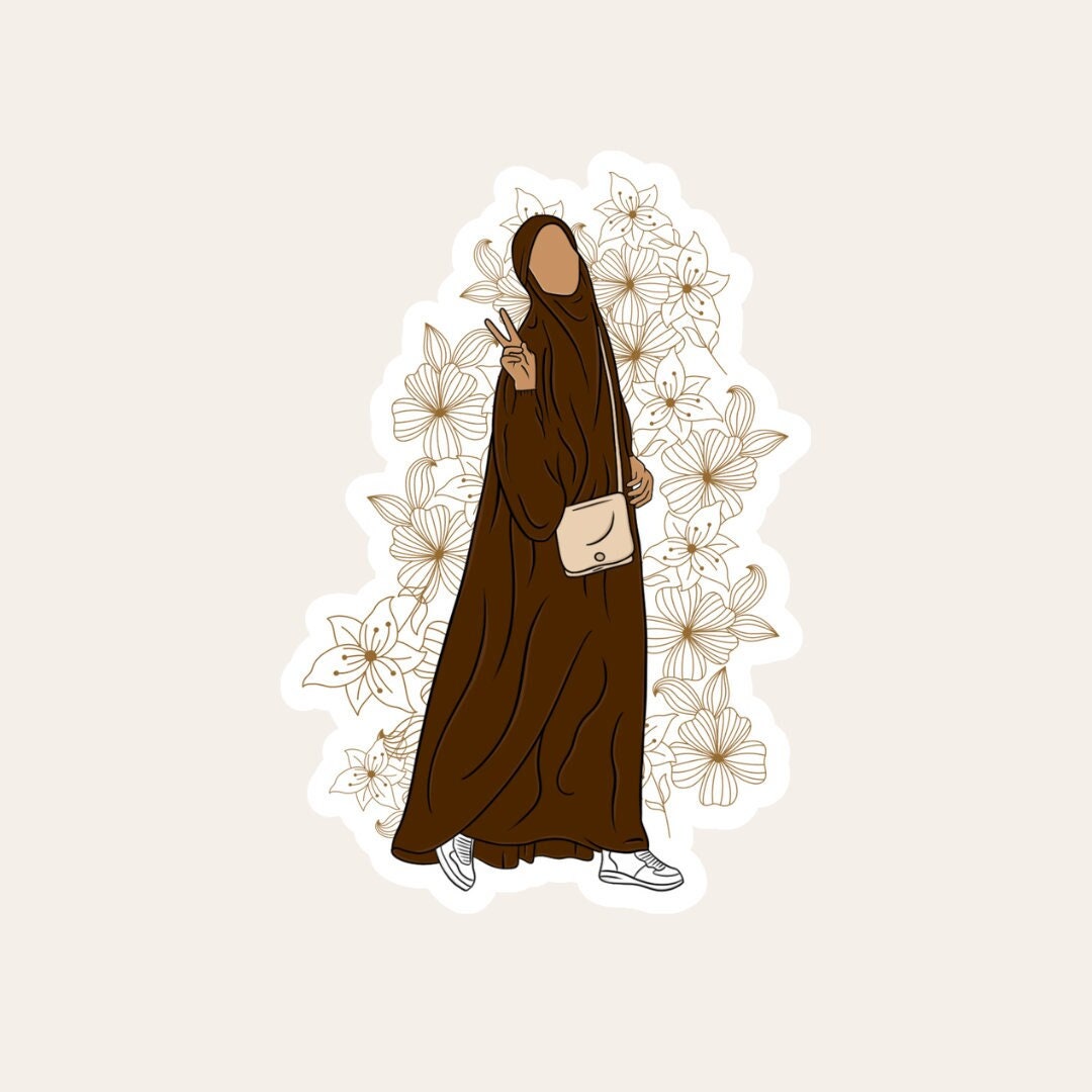 Sticker Muslimah Flower Muslimah Sticker, Islamic Stickers, Hijabi Stickers, Islamic Art ...