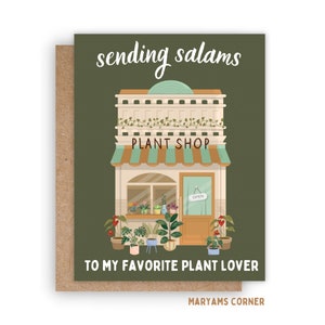 Sending Salam Greeting Card, Plant Lover Card, Islamic Card, Muslim Card,Muslim Greeting Card, Islamic Greeting Card, Plant Mom Card