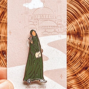 Hijabi Enamel Pin, Hijabi Enamel Pin, Islamic Pins, Enamel Pins