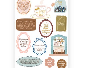 Reminders part 4 Sticker Sheet, Islamic Planner , Islamic Stickers, Hijabi Stickers, Muslim Stickers, Islamic Journaling, Planner Stickers