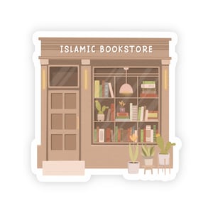 Islamic Bookstore Sticker, Islamic Sticker, Hijabi Sticker, Quran Sticker, Islamic Art, Waterproof Sticker