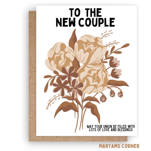 New Couple Greeting Card, Islamic Greeting Card, Muslim Greeting Card, Islamic Card,Muslim Card, Love You Card, Nikkah Card