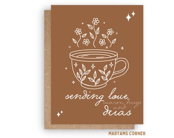 Sending Love & Duas Greeting Card, Islamic Greeting Card, Muslim Greeting Card, Islamic Card,Muslim Card, Love You Card, Hijabi Card