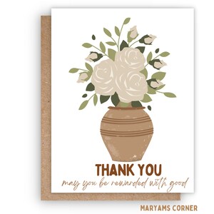 Thank you Greeting Card, Islamic Greeting Card, Muslim Greeting Card, Islamic Card,Muslim Card, Love You Card, Shukran Card